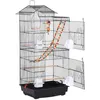 Image de Cage À Oiseaux 46 X 35,5 X 99 Cm Portable 4 Mangeoires 3 Perchoirs Cage Pour Perruche Calopsitte Conure Pinson Canaris - Yaheetech