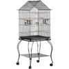 Image de Cage Pour Les Oiseaux 59 X 59 X 145 Cm Cage Sur Roulettes Canaries Perruches Canaris Calopsitte Inséparable Petit Mandarin - Yaheetech