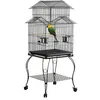 Image de Yaheetech - Cage Oiseaux Sur Roulettes Perroquet Canari Exterieur 59 X 59 X 139,5 Cm Avec Support Détachable