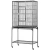 Image de Yaheetech - Cage Oiseaux 81 X 47 X 160 Cm Volière Perruche Perruquet Canaris Sur Roulettes Avec Support Détachable