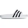 Image de Adidas adilette Femme - Tongues et Sandales, Blanc - Taille 37 2/3 - Maille/synthétique