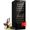 Image de Klarstein - Cave A Vin, Réfrigérateur À Vin Double Zone Avec Porte En Verre, Cave À Vin De Vieillissement, Prosecco, Bière, Ecran Tactile, Réfrigérateur Bar, Frigo, Protection Uv, 5-20°c, 77 Bouteilles