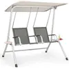 Image de Bel Air Duo Swing Balancelle de jardin pour 2 personnes - gris & crème