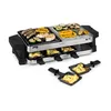 Image de Klarstein Sirloin - Raclette gril 1500W, Pour 8 personnes, Plaque de gril en pierre naturelle, Appareil à Raclette 8 poêlons à raclette antiadhésifs, Gril en aluminium, Thermostat réglable, Argent en occasion ou reconditionné