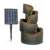 Image de Mantua - Fontaine De Jardin D'Eau Solaire, 2,8 Watts, Autonomie 5h, Panneau Solaire 17,5 X 14 Cm, Extérieur-intérieur, Zen, 4 Cascades, Eclairage Led, Fonte - Blumfeldt