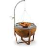 Image de Braséro - Blumfeldt Fire Globe - Ø 60 cm - anneau de grill : Ø 59 cm - Braséro barbecue - Braséro extérieur - Marron