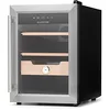 Image de Klarstein El Presidente Cave à Cigares - Humidor Thermoélectrique avec Porte Vitrée, Clayettes en Bois de Cèdre, Hygromètre, Éclairage LED Intérieur, 37 Litres, Argent en occasion ou reconditionné