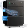 Image de Klarstein Machine a Glacons Portable pour la Maison en Acier Inoxydable, Capacité de 1,3L, Machine a Glaces, Ice Maker Afichage LED, 145W, R600a, Capacité 20 kg, Stockage 3,5 kg, Pelle à Glace et Bac
