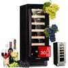 Image de Klarstein Vinovilla Cave a Vin Encastrable, Armoire a Vin, Cave à Vin à une Zone, Caves à Vin de Vieillissement, Bouteilles de Vin, Prosecco, Ecran Tactile, Mini frigo 5-22°C, 50L, 20 Bouteilles