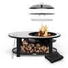 Image de Blumfeldt Merano Circolo L Brasero Exterieur - 3-en-1 Brasero, Barbecue & Table, Plateau Terrazzo, Cadre Acier Robuste, Pare-Étincelles, Grille & Tisonnier Inclus, Idéal Jardin & Terrasse en occasion ou reconditionné