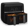 Image de Friteuse à air chaud Klarstein, friteuse à air 2 chambres, friteuse à air chaud compacte 2850 W, friteuse à air 7,6 L avec panneau detactile, minuterie, préchauffage, 6 modes, grande friteuse à air chaud, Air Fryer XL