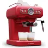 Image de Klarstein machine à expresso porte-filtre avec mousseur à lait, mini machine à expresso rétro 1,2 L avec porte-filtre, petite machine à café 950 W, machine à café en acier inoxydable pour cappuccino, latte et macchiato