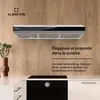 Image de Klarstein Hotte Aspirante 90 cm, Hotte Aspirante Silencieuse, Hotte de Cuisine 90cm avec Lampes LED, Débit d'Air Puissant de 175 m³/h, Hotte avec Évacuation, Filtre à Graisse en Aluminium