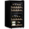 Image de Klarstein Cave à vin 34 bouteilles, cave de service avec étagères en bois amovibles, porte en verre,tactile, écran LCD, éclairage intérieur, temp de 5 à 18°C, cave a vin veillissement, Noir