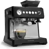Image de Klarstein GrandPresso Machine à Café Grain   20 Bars, 1350W, Moulin Intégré, Buse Vapeur, Réservoir 2.3L, Noir, Cafetière à Grain avec Broyeur, Design Compact, Facile à Nettoyer