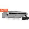 Image de Klarstein Purista Force Hotte aspirante, Hotte murale de cuisine 60 cm, 400 m³/h, Double moteur 2x60 W, CEE C, Panneau tactile LED, Éclairage LED, Filtre à charbon actif, Acier inoxydable