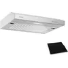 Image de Klarstein SlimVent Hotte Aspirante, 60 cm Hotte de Cuisine Gain de Place, 200 m³/h, Énergie A+, Silencieuse 52 dB, LED, Filtre à Charbon, Hotte à Tiroir, Argent