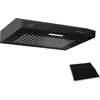 Image de Klarstein SlimVent Hotte Aspirante, 60 cm Hotte de Cuisine Gain de Place, 200 m³/h, Énergie A+, Silencieuse 52 dB, LED, Filtre à Charbon, Hotte Casquette, Noir
