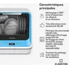 Image de Klarstein Amazonia Mini Lave Vaisselle   Compact, 7 Programmes, 5L Réservoir ou Raccordement, , Silencieux 58dB, Affichage Digital, Portable, Lave Vaisselle Compact, Bleu