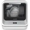 Image de Klarstein Nanowash Mini Lave Vaisselle   Compact, 7 Programmes, 5L Réservoir ou Raccordement, , Silencieux 58dB, Affichage Digital, Portable, Lave Vaisselle Compact, Argent