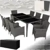 Image de Salon De Jardin Avec Cadre En Aluminium Avec Plateaux En Verre De Sécurité 2 Sets De Housse, Housse De Protection Incluse
