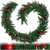 Image de Guirlande De Noël Artificielle En Polychlorure Vinyle Rouge/vert