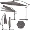 Image de Parasol Ø 350 Cm Avec Angle D'Inclinaison Réglable Polyester Gris