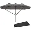 Image de Parasol SILIA en aluminium 460 x 270 cm - gris