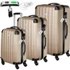 Image de Ensemble de 3 valises Talia avec pèse-bagage et étiquette à bagages - champagne