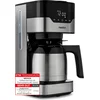 Image de MEDION Machine à café avec thermos et minuterie (machine à café filtre, 8 tasses, 1,2 litre, 900 watts, 3 niveaux, fonction maintien au chaud, minuterie, anti-goutte, écran, MD18458) acier inoxydable