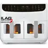 Image de MEDION P20 XXL Friteuse à air chaud à 2 compartiments (8,7 litres, Airfryer, 2 600 watts, double compartiment, 10 programmes automatiques, 2 tiroirs, hublot, Dual Airfryer, Dual Cook & Sync-Finish) blanc