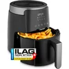 Image de MEDION P40 L Friteuse à air chaud (4,7 litres, Airfryer, 1500 watts, utilisation simple, friture sans huile, minuterie 60 min, jusqu'à 200° C, revêtement antiadhésif, MD13030) noir