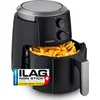 Image de MEDION P30 L Friteuse à air chaud (4,7 litres, Airfryer, 1500 watts, utilisation simple, friture sans huile, minuterie 60 min, jusqu'à 200° C, revêtement antiadhésif, MD13020) noir
