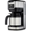 Image de MEDION Machine à café avec thermos et minuterie (machine à café filtre, 10 tasses, 1,25 litre, 900 watts, minuterie, anti-goutte, écran, MD11019) acier inoxydable