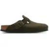 Image de Birkenstock Suede Femme - Tongues et Sandales, Vert - Taille 42 - Cuir suédé