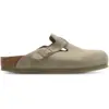 Image de Birkenstock Suede Femme - Tongues et Sandales, Vert - Taille 35 - Cuir suédé