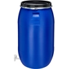 Image de Fût en plastique Garronda 220 L à large goulot avec couvercle et robinet en PEHD pour la maison et le jardin GD-0091, bleu