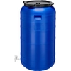 Image de Fût en plastique Garronda 250 L sans BPA avec robinet Fût universel Réservoir d'eau de pluie pour jardin GD-0092, bleu