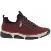 Image de Chaussures de ville pour femmes Rieker, confortables, type mocassin, couleur rouge, pour un usage quotidien