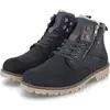 Image de Rieker Hommes Bottes à lacets/ Bottines d'hiver bleu foncé imperméable Taille : 44