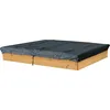 Image de Sandkasten Abdeckung 150x150cm Schutzhülle Wasserdicht Quadratisch Rechteckig Grau
