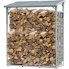 Image de Quick-star - Aluminium Kaminholzregal 130 X 70 X 185 Cm Garten Kaminholzunterstand 1,6 M³ Kaminholzlager Stapelhilfe Aussen