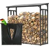 Image de Quick-star   Abri À Bûches Extérieur 143 X 70 X 145 Cm   Wetterschutz Polyester   Structure En Acier 40 Mm   Capacité 1,4 M³   Pour Bois Jusqu'à 33 Cm
