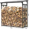 Image de Quick-star - Metall Kaminholzregal Anthrazit Xxl 185 X 70 X 185 Cm Garten Kaminholzunterstand 2,3 M³ Kaminholzlager Stapelhilfe Aussen