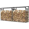 Image de Quick-star - 2 Stück Metall Kaminholzregal Anthrazit Xxl 185 X 70 X 185 Cm Garten Kaminholzunterstand 4,6 M³ / 7 Srm Kaminholzlager Stapelhilfe Aussen