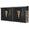 Image de 2 Stück Metall Kaminholzregal Anthrazit Xxl 185 X 70 X 185 Cm Mit Wetterschutz Garten Kaminholzunterstand 4,6 M³ / 7 Srm Kaminholzlager Stapelhilfe Aussen