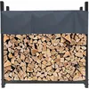 Image de Quick-star - Metall Kaminholzregal Anthrazit 113 X 25 X 115 Cm Garten Kaminholzunterstand 0,5 M³ Stapelhilfe Aussen Mit Schutzhülle Grau
