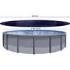 Image de Couverture de piscine ronde pour piscines de 366 à 400 cm | Dimensions de la bâche : Ø 460 cm | Noir | Bâche de piscine été et hiver | Bâche de couverture solaire 200 g/m² PE double revêtement | Bâche solaire résistante aux UV
