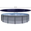 Image de Couverture de piscine ronde pour piscines de 500 à 550 cm | Dimensions de la bâche : Ø 610 cm | Noir | Bâche de piscine été et hiver | Bâche de couverture solaire 200 g/m² PE Double revêtement | Bâche solaire résistante aux UV