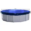 Image de Quick-star - Couverture De Piscine D'Hiver Ronde 200g / M² Pour Piscine De Taille 380 - 420 Cm Dimension Bâche Ø 480 Cm Bleu